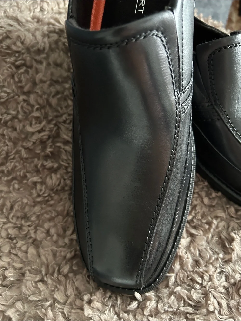 Rockport Black Leather Slip-On Loafers